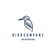 Kingfisher bird logo design. Awesome a kingfisher bird logo. A kingfisher bird logotype.