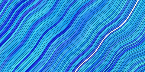 Light BLUE vector background with bent lines. Bright sample with colorful bent lines, shapes. Pattern for booklets, leaflets.