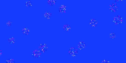 Light Blue, Red vector natural artwork with flowers.