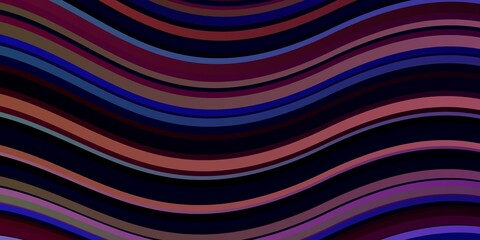 Light Multicolor vector texture with circular arc. Brand new colorful illustration with bent lines. Best design for your ad, poster, banner.