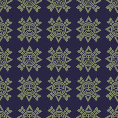 Fototapeta premium Seamless vintage Aztec textile pattern vector