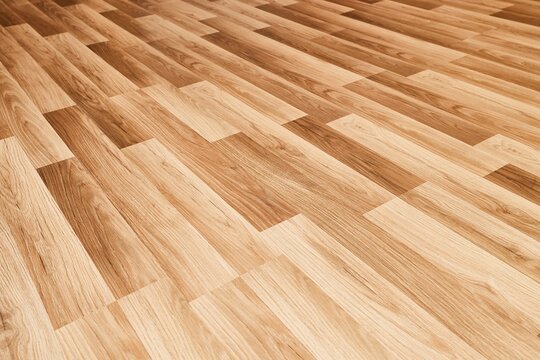 Shiny wooden floor reflecting light