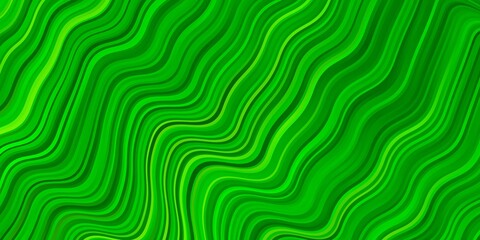 Fototapeta premium Light Green, Yellow vector pattern with curved lines. Abstract illustration with gradient bows. Pattern for websites, landing pages.