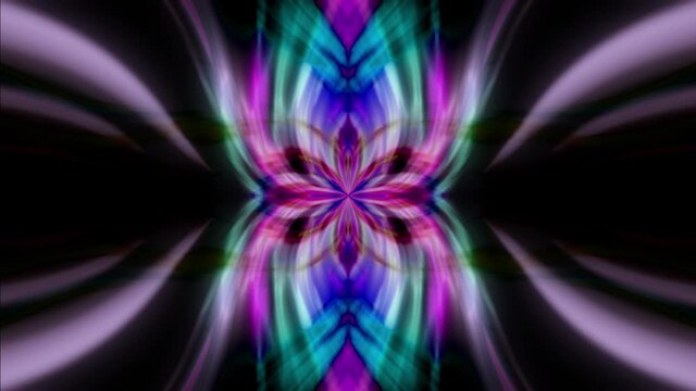 Spiritual Animation Colorful Multi Colored Pattern, Music Video Backdrop For VJ