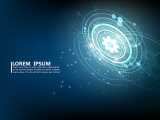 technology vector circle geometric background