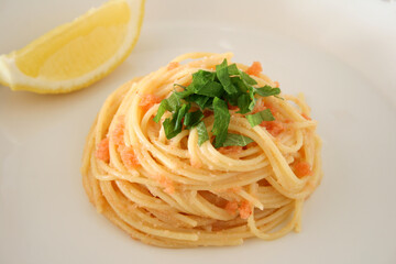 めんたいパスタ　スパゲッティ　明太子