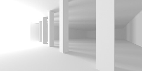 Obraz premium Abstract White Architecture Design Concept