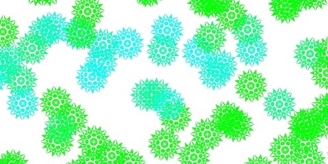 Light Green vector natural backdrop with flowers.