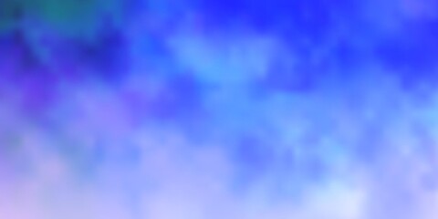 Light BLUE vector layout with cloudscape. Gradient illustration with colorful sky, clouds. Pattern for your commercials.