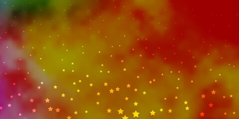 Dark Multicolor vector background with colorful stars. Shining colorful illustration with small and big stars. Pattern for websites, landing pages.