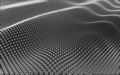 Abstract background. Molecules technology with polygonal shapes, connecting dots and lines. Connection structure. Big data visualization.