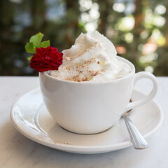 cup of coffee with whipped cream