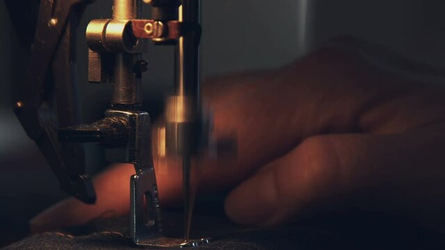 Sewing Machine on Yellow Light