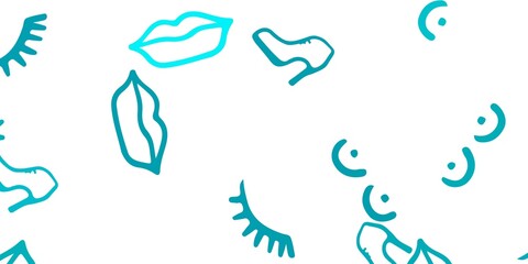 Fototapeta premium Light Green vector backdrop with woman's power symbols.