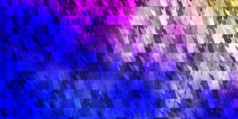 Light Pink, Blue vector pattern with lines, triangles.