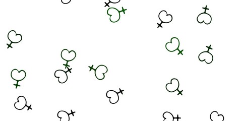 Light Green vector template with businesswoman signs.