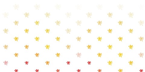 Light Orange vector background with covid-19 symbols.