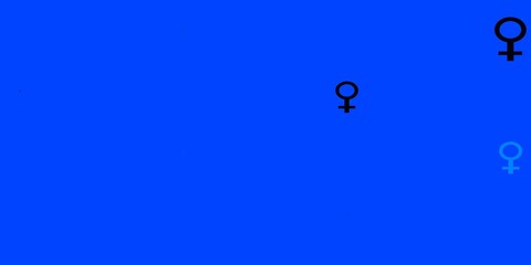 Light Pink, Blue vector template with businesswoman signs.