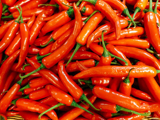 red chili peppers, closeup view