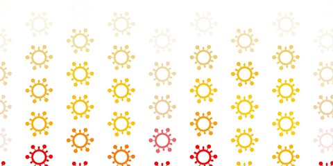 Light Orange vector texture with disease symbols.