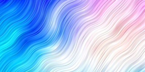 Light Pink, Blue vector pattern with curves. Colorful illustration in circular style with lines. Pattern for websites, landing pages.