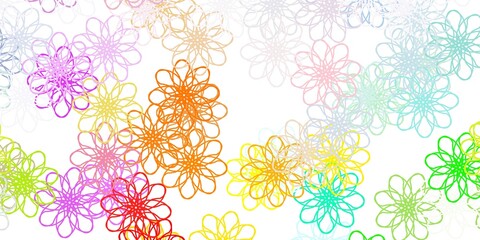 Light Multicolor vector natural artwork with flowers.