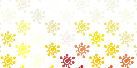 Light Green, Red vector template with flu signs.