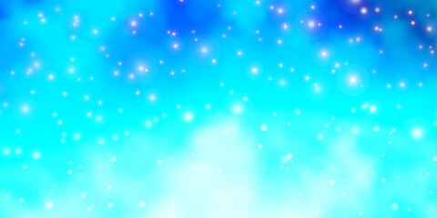 Light Blue, Green vector texture with beautiful stars. Colorful illustration with abstract gradient stars. Best design for your ad, poster, banner.