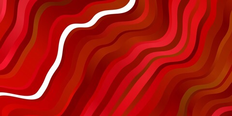 Light Red, Yellow vector background with bent lines. Bright illustration with gradient circular arcs. Design for your business promotion.