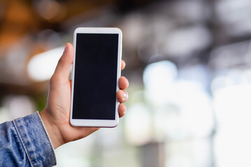 Smartphones in cafes Order food