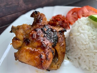 kalasan chicken or ayam kalasan , Indonesian food