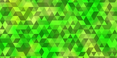 Fototapeta na wymiar Light Green, Yellow vector texture with triangular style.
