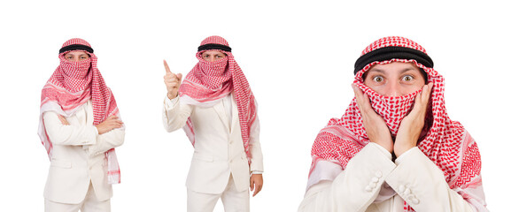 Arab man isolated on the white