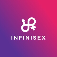 infinity sex logo vector icon illustration