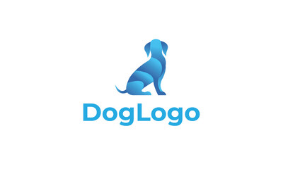 Dog Logo can for Pet Clinic ,Veterinary ,Pet care , Pet Shop - Dog Shop - Dog Community - DOg LOvers with modern design , fresh concept ,blue color and vector EPS 10