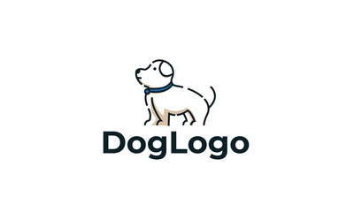 Dog Logo can for Pet Clinic ,Veterinary ,Pet care , Pet Shop - Dog Shop - Dog Community - DOg LOvers with modern design , fresh concept ,blue color and vector EPS 10