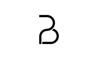 p, b, pb logo design, symbol, abstract, black