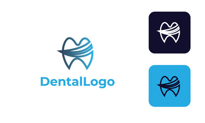 dental care logo can for dental clinic , dental health , tooth logo -tooth medical - doctor tooth - symbol tooth -dentists logo with modern design , fresh concept ,blue color and vector EPS 10