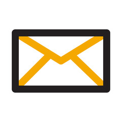 mail icon line style with white background