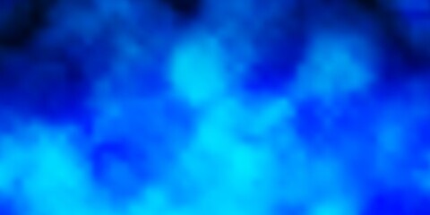 Light BLUE vector backdrop with cumulus. Abstract illustration with colorful gradient clouds. Colorful pattern for appdesign.