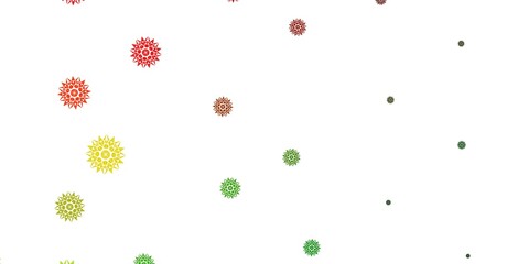 Light Green, Red vector natural backdrop with flowers.