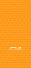 Vertical vector wavy background for smart phone in X size. Trendy orange color.. Phone UI