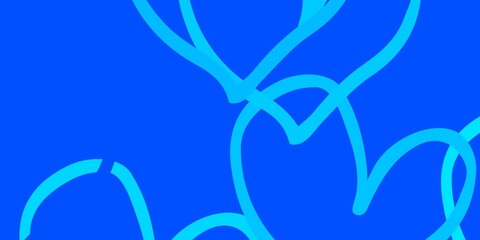 Light BLUE vector pattern with colorful hearts.