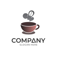 coffee cup logo design, simple coffee shop/cafe logo template