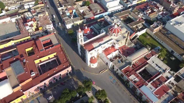 Aerial View of Huamantla Magic Town in Tlaxcala Mexico