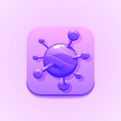 Bacteria Microbe Virus Logo Vector Icon Symbol