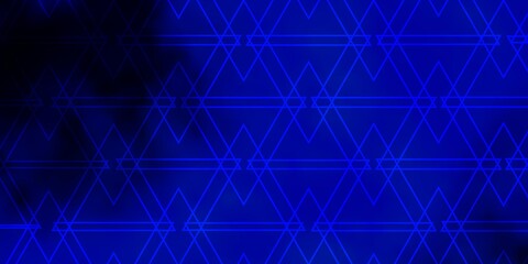 Dark BLUE vector background with triangles. Glitter abstract illustration with triangular shapes. Best design for posters, banners.