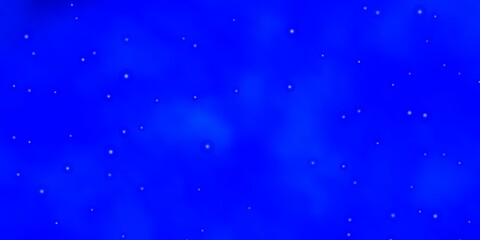 Dark BLUE vector layout with bright stars. Modern geometric abstract illustration with stars. Best design for your ad, poster, banner.