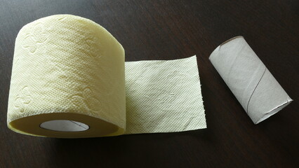 toilet paper on a dark background