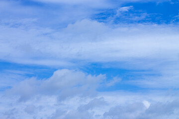 Blue sky with white clouds Leave space for text input.